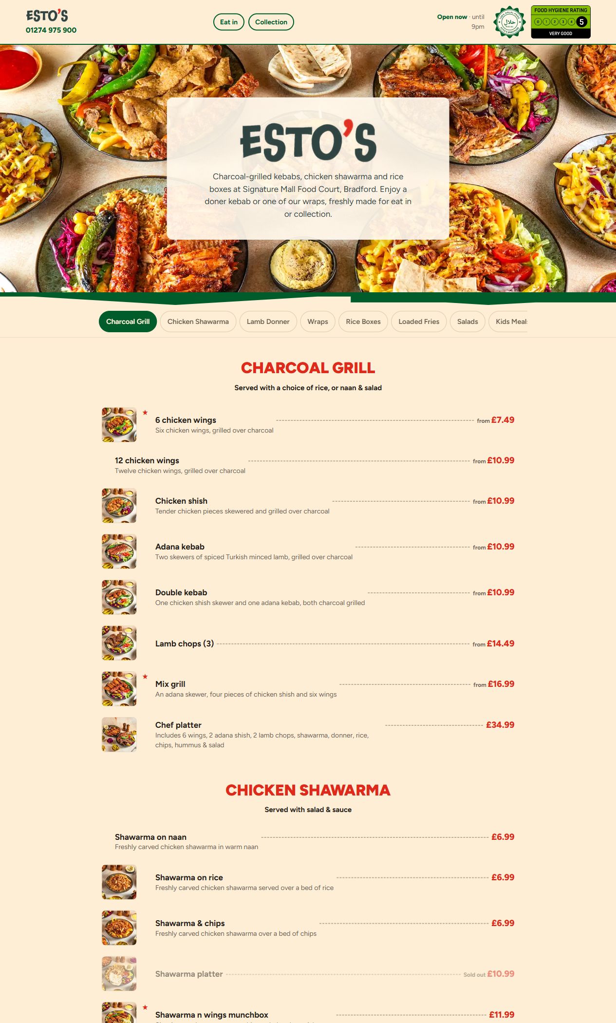 Esto’s Bradford homepage